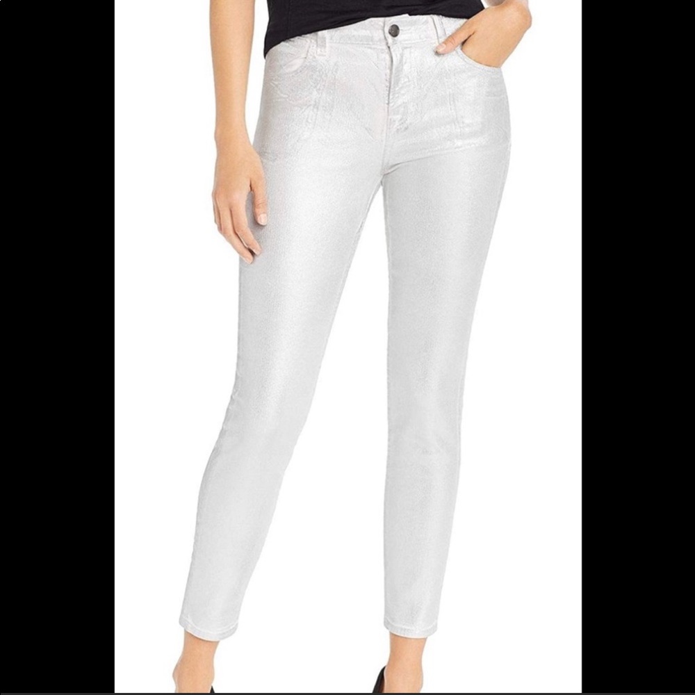 *NWT* J. Brand Alana High Rise Silver Metallic Jeans